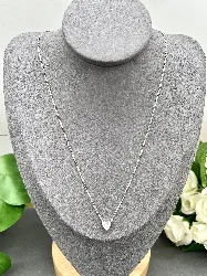 collier elsa lee argent coeur solitaire oxyde argent 925 millième (22 ct) 2,75g