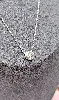 collier en or blanc orné d'un pendentif diamant taille ancienne d'enciron 0,25ct or 750 millième (18 ct) 2,65g