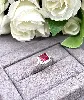 11342 bague solitaire avec oxyde carré rouge et entouré de strass argent 925 1,77g  argent 925 millième (22 ct) 1,5g