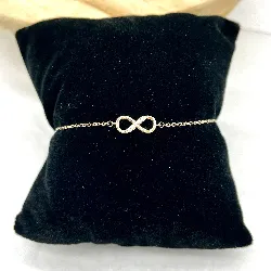 35998 bracelet pl-or motif infini orné d'oxydes
