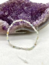 brpi bracelet billes élastiqué en pierre morganite d3mm