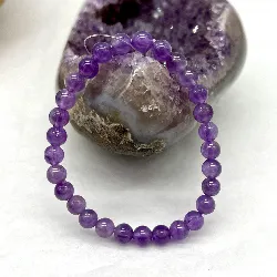 brpi bracelet élastiqué en pierre améthyste d6mm
