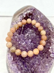 brpi bracelet élastiqué en pierre de soleil d8mm