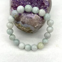 brpi bracelet élastiqué en pierre jade d12mm