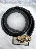 ceinture large gucci gg marmont en cuir noir avec boucle brillante