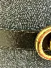 ceinture large gucci gg marmont en cuir noir avec boucle brillante