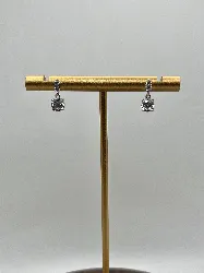 13045910 boucles d'oreilles serties d'oxydes argent 925 millième (22 ct) 1,8g argent 925 millième (22 ct) 1,8g