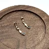 23081160 boucles d'oreilles ligne d'oxydes bleus ovales t0,5 x 2 cm