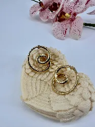 3121609 boucles d'oreilles géométrique en acier doré