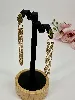 3122709 boucles d'oreilles pendantes à motif frange en acier doré