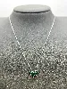 87379845 collier avec oxydes verts motif feuille l45 cm argent 925 millième (22 ct) 2,7g argent 925 millième (22 ct) 2,7g