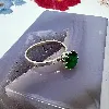 bague en argent centrée d'une émeraude argent autre 1,39g