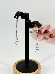 boucles d'oreilles en argent forme de coeur  argent 925 millième (22 ct) 0,71g