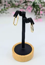 boucles d'oreilles en or créoles forme carrée or 750 millième (18 ct) 2,49g