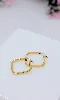 boucles d'oreilles en or créoles forme carrée or 750 millième (18 ct) 2,49g