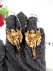 boucles d'oreilles givenchy sculpturales en métal doré collection zodiaque vierge