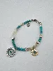 bracelet clio blue turquoise et narce argent 925 millième (22 ct) 9,18 g