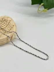 chaîne / collier maille torsadée l43 cm argent 925 millième (22 ct) 4,11g