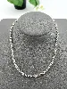 chaîne / collier ras du cou maille jaseron l38 cm argent 925 millième (22 ct) 13,24g