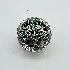 charm argent gnoce arbre de vie incrustée de pierres vertes et transparentes argent 925 millième (22 ct) 1,83