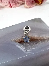 charms pandora argent en forme d'étoile pavée bleue argent 925 millième (22 ct) 1,72g