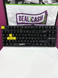clavier gaming mécanique filaire azerty vitality red tkl noir et jaune