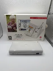 console nintendo ds lite blanche -  pack découverte - entraînement cérébral du dr kawashima