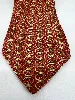 cravate hermès 100% soie fond rouge avec motifs dorés