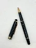 stylo bille montblanc meisterstück platiné medium en récine noire et métal doré