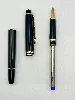 stylo bille montblanc meisterstück platiné medium en récine noire et métal doré