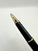 stylo bille montblanc meisterstück platiné medium en récine noire et métal doré