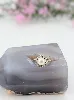 bague en 2 ors centrée d'une perle épaulée de petits diamants or 750 millième (18 ct) 4,61g