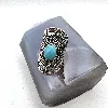bague en argent sertie d'une turquoise t51,5 argent 925 millième (22 ct) 13,5g