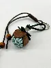 bijoux de sac fleur bleu et marron