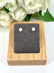 boucles d'oreilles puces oxyde rond 5mm argent 925 millième (22 ct) 0,42 g