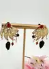 boucles d'oreilles satellite paris feuilles dorées