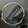 bracelet jonc hermès extra fin émail bleu et métal doré