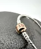bracelet pandora maille serpent fermoir barillet doré l18cm argent 925 millième (22 ct) 13,76g