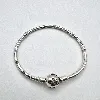 bracelet pandora maille serpent fermoir logo et coeur scintillant  argent 925 millième (22 ct) 14,79g