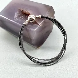 bracelet pandora multi brins grise l18cm argent 925 millième (22 ct) 4,23g