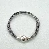 bracelet pandora multi brins grise l18cm argent 925 millième (22 ct) 4,23g