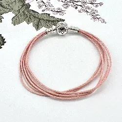 bracelet pandora multi brins rose l17cm  argent 925 millième (22 ct) 4,55
