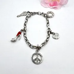 bracelet thomas sabo avec 4 charms argent 925 millième (22 ct) 16,17g