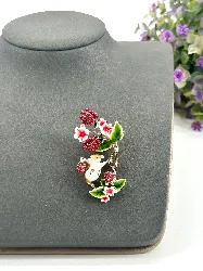 broche en émail souris parmi les françoises