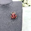 broche motif coccinelle pavée d'oxydes