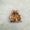 broche motif coccinelle pavée d'oxydes