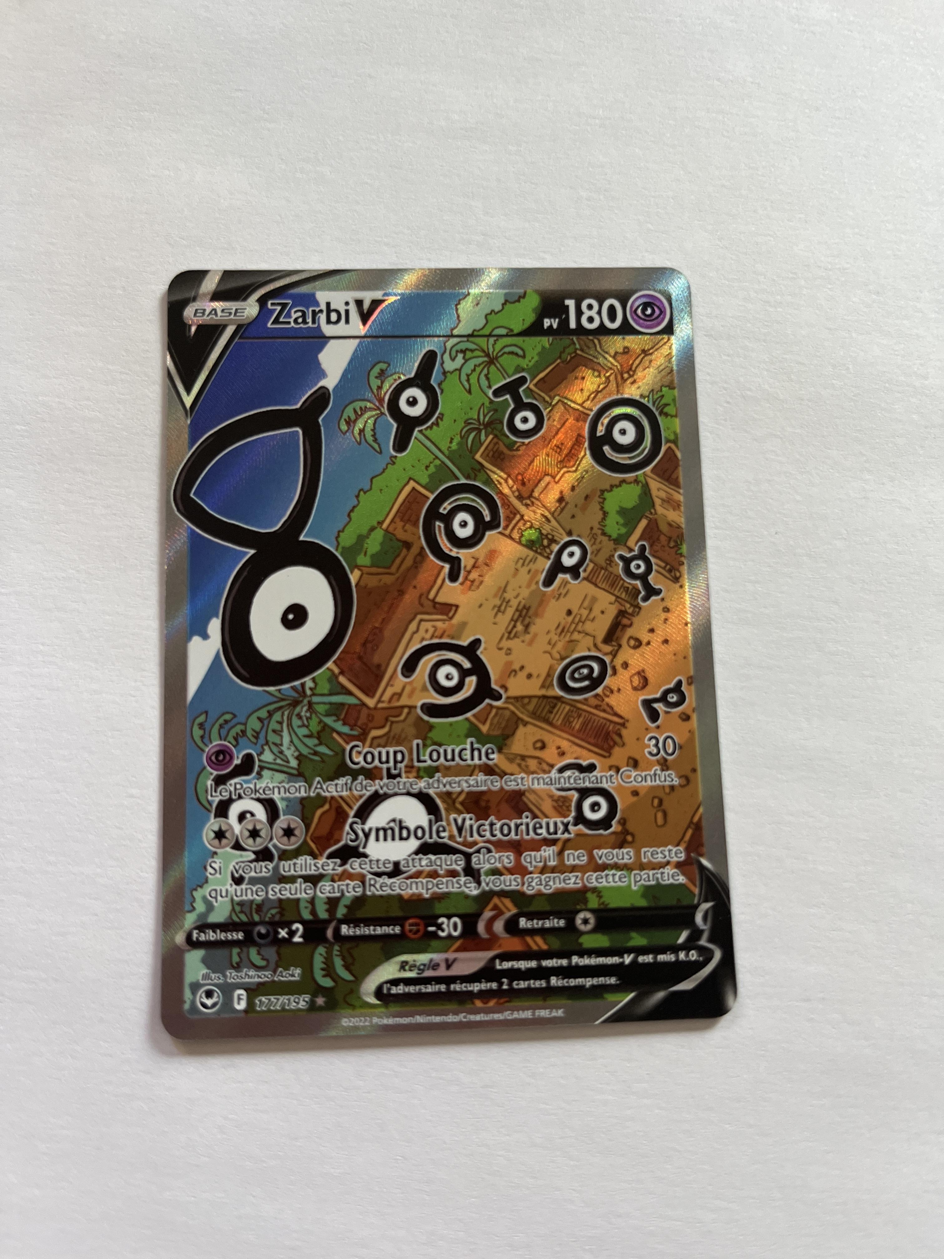 Carte Pokemon Zarbi V 177/195
