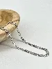 chaîne en argent maille figaro l49,5cm argent 925 millième (22 ct) 22,80g