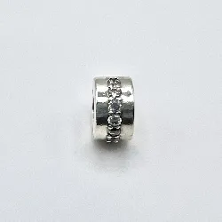 charm pandora clip en argent rangée scintillante incolore argent 925 millième (22 ct) 2,73 g