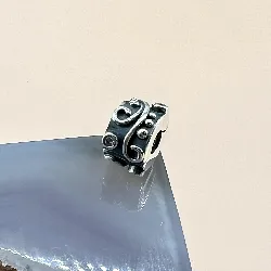 charm pandora en argent clip tendril et strass roses argent 925 millième (22 ct) 2,36g